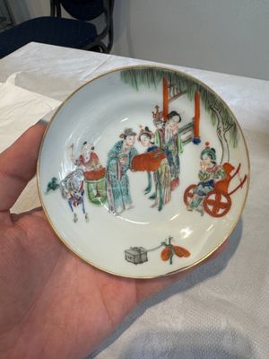 Six fine Chinese famille rose 'Xi Xiang Ji' cups and saucers, Xianfeng mark and of the period — photo 19