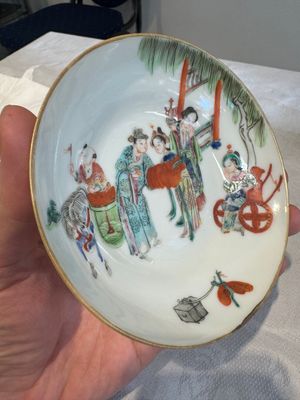 Six fine Chinese famille rose 'Xi Xiang Ji' cups and saucers, Xianfeng mark and of the period — photo 20