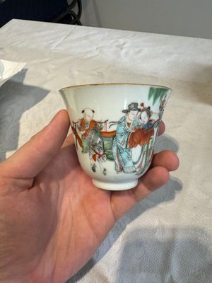 Six fine Chinese famille rose 'Xi Xiang Ji' cups and saucers, Xianfeng mark and of the period — photo 33