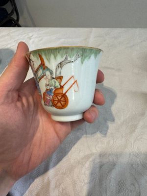 Six fine Chinese famille rose 'Xi Xiang Ji' cups and saucers, Xianfeng mark and of the period — photo 49
