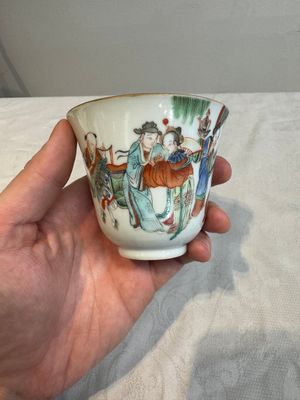 Six fine Chinese famille rose 'Xi Xiang Ji' cups and saucers, Xianfeng mark and of the period — photo 66
