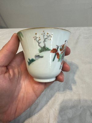 Six fine Chinese famille rose 'Xi Xiang Ji' cups and saucers, Xianfeng mark and of the period — photo 67