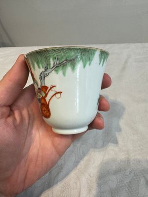 Six fine Chinese famille rose 'Xi Xiang Ji' cups and saucers, Xianfeng mark and of the period — photo 68