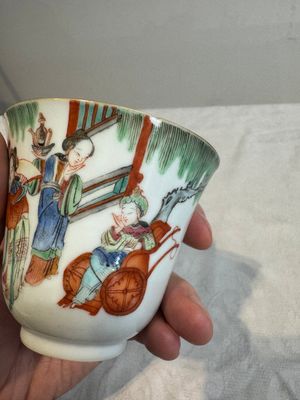 Six fine Chinese famille rose 'Xi Xiang Ji' cups and saucers, Xianfeng mark and of the period — photo 69