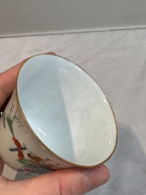 Six fine Chinese famille rose 'Xi Xiang Ji' cups and saucers, Xianfeng mark and of the period — photo 72