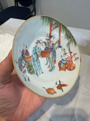 Six fine Chinese famille rose 'Xi Xiang Ji' cups and saucers, Xianfeng mark and of the period — photo 8