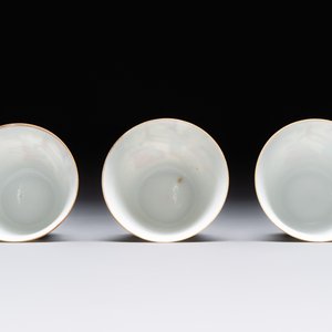 Six fine Chinese famille rose 'Xi Xiang Ji' cups and saucers, Xianfeng mark and of the period — photo 17