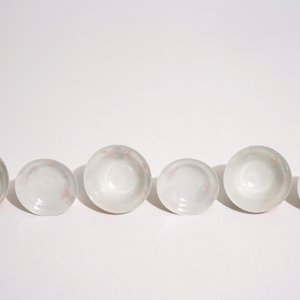 Six Japanese eggshell covered cups and saucers with carps, Meiji, 19th C. — 照片 11