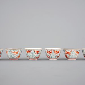 Six Japanese Kakiemon porcelain cups, 18th C. — photo 2