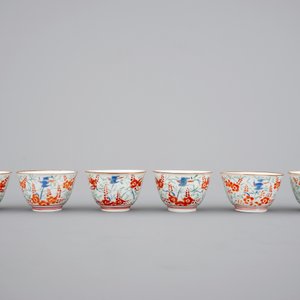 Six Japanese Kakiemon porcelain cups, 18th C. — photo 3
