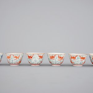 Six Japanese Kakiemon porcelain cups, 18th C. — photo 4