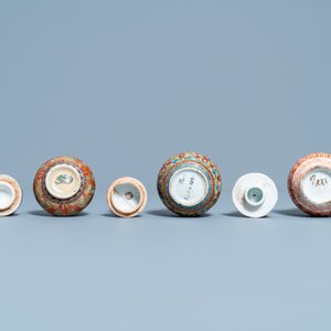 Six jarres et un bol en porcelaine de Chine Bencharong pour le marché thai, 19ème — photo 13