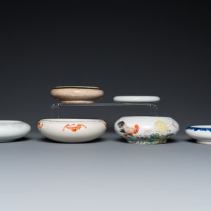 Six lave-pinceaux en porcelaine de Chine, 19/20ème — photo 2