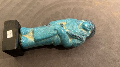 Six oushebtis en fritte émaillée verte et turquoise, Egypte, Basse époque — photo 12