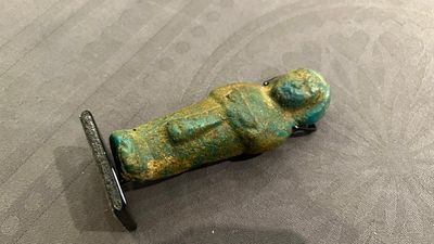 Six oushebtis en fritte émaillée verte et turquoise, Egypte, Basse époque — photo 13