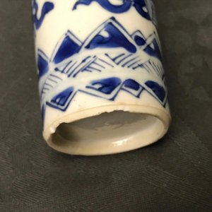 Six pairs of small Chinese blue and white vases, Kangxi — 照片 28