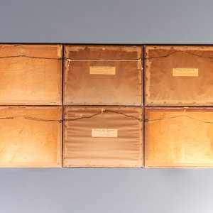 Six peintures encadrées sur papier de riz aux motifs de fleurs et de papillons, Chine, Canton, 19ème — photo 2