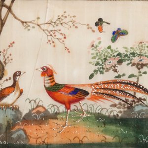 Six peintures sur papier de riz encadrées, Canton, Chine, 19ème — photo 7