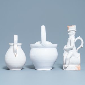 Six pièces en faïence blanche de Delft, 18/19ème — photo 9