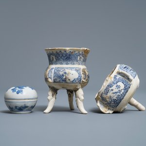 Six pièces en porcelaine de Chine en bleu et blanc de l'épave du Vung Tau, Kangxi — photo 8