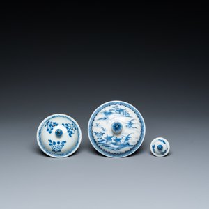 Six pièces en porcelaine de Chine en bleu et blanc, Qianlong — photo 10