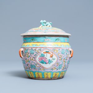 Six pièces en porcelaine de Chine famille rose pour le marché Straits ou Peranakan, 19ème — photo 4