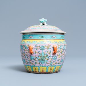 Six pièces en porcelaine de Chine famille rose pour le marché Straits ou Peranakan, 19ème — photo 5
