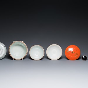 Six pièces en porcelaine de Chine, Qing et République — photo 12