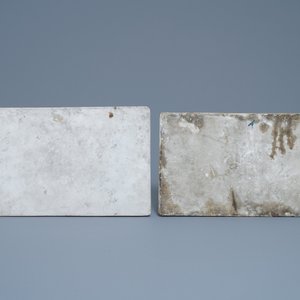 Six plaques de rue en porcelaine de Bruxelles en bleu et blanc, 19ème — photo 7