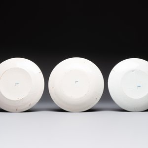 Six polychrome Dutch Delft 'lightning' plates, 18th C. — photo 3