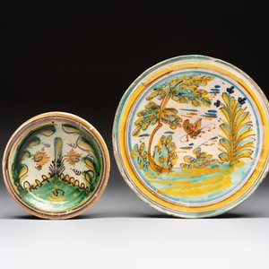 Six polychrome Spanish pottery wares, Talavera, 18th C. — photo 2