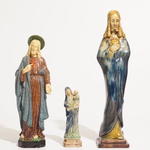 Six religious Flemish pottery figures, incl. Laigneil and Noseda workshops, 20th C. — 照片 2