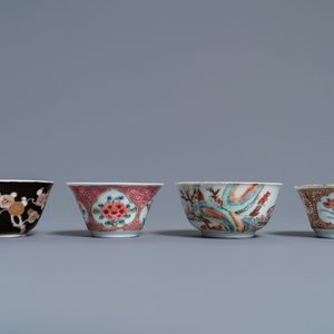 Six soucoupes et quatre tasses en porcelaine de Chine, Yongzheng et après — photo 6
