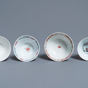 Six soucoupes et quatre tasses en porcelaine de Chine, Yongzheng et après — photo 8