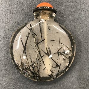 Six tabatières en agate et cristal de roche aiguillé, Chine, 19/20ème — photo 25
