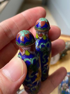 Six tabatières en argent et émaux cloisonnés, Chine, 19/20ème — photo 26