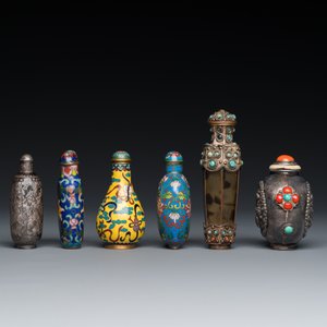 Six tabatières en argent et émaux cloisonnés, Chine, 19/20ème — photo 3