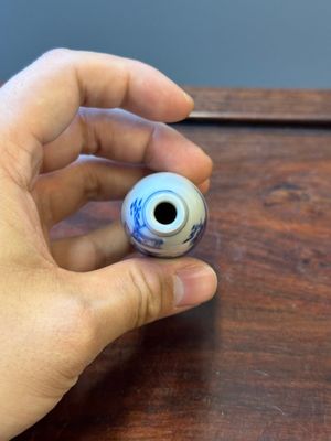 Six tabatières en porcelaine de Chine en bleu et blanc, 19ème — photo 11
