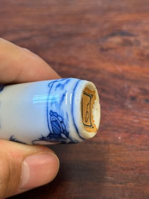Six tabatières en porcelaine de Chine en bleu et blanc, 19ème — photo 7