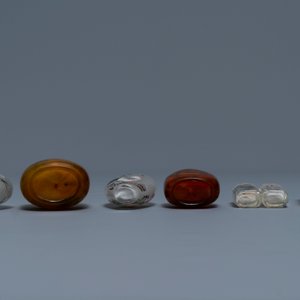 Six tabatières en verre peinte à l'intérieur, Chine, 19/20ème — photo 4