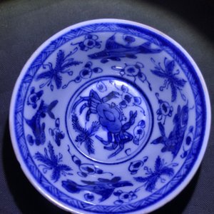 Six tasses et soucoupes en porcelaine de Chine bleu et blanc et céladon, Kangxi — photo 21