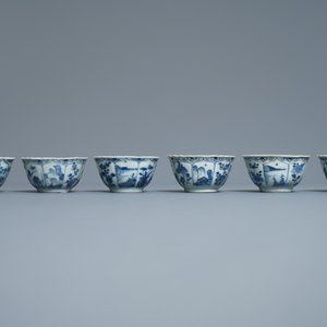 Six tasses et soucoupes en porcelaine de Chine en bleu et blanc, épave Ca Mau, Yongzheng — photo 5