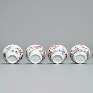 Six tasses et soucoupes en porcelaine de Chine famille rose, Yongzheng — photo 9