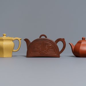 Six théières couvertes en grès de Yixing, Chine, 19/20ème — photo 4