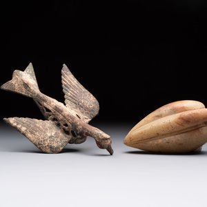 Six various bronze, stone and ceramic wares, Iran/Egypt/Roman/China, 1st C. and later — 照片 12