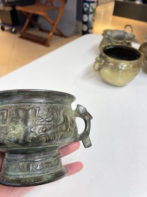 Six various Chinese bronze censers, 19/20th C. — photo 61