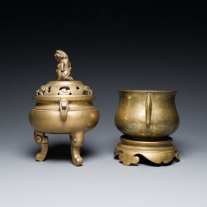 Six various Chinese bronze censers, 19/20th C. — photo 11