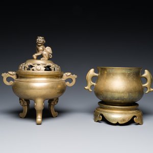 Six various Chinese bronze censers, 19/20th C. — photo 8