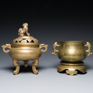 Six various Chinese bronze censers, 19/20th C. — photo 10