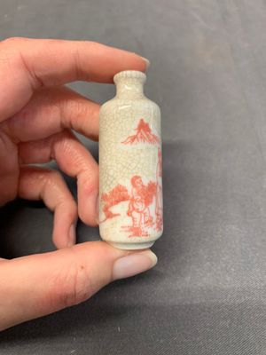 Six various Chinese ge-type and copper-red snuff bottles, 19th C. — photo 33